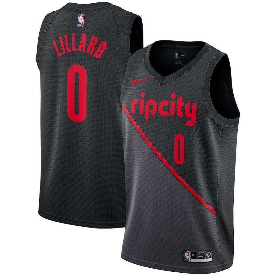 Damian Lillard Portland Trail Blazers Youth Jersey – City Edition – Black 2018/2019