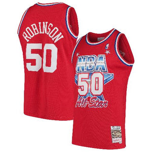 David Robinson Western Conference Mitchell & Ness Hardwood Classics 1991 NBA All-Star Game Swingman Jersey – Red