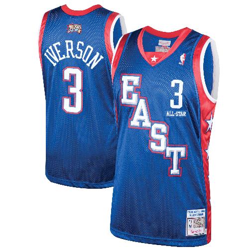Allen Iverson Eastern Conference Mitchell & Ness 2004 All-Star Hardwood Classics Authentic Jersey – Blue