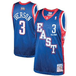 Allen Iverson Eastern Conference Mitchell & Ness 2004 All-Star Hardwood Classics Authentic Jersey – Blue