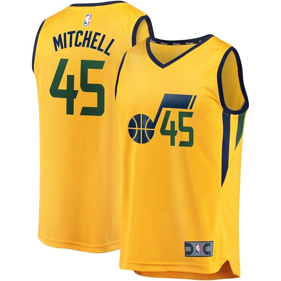 Donovan Mitchell Utah Jazz Branded Youth Fast Break Jersey - Statement Edition – Gold 2018/2019