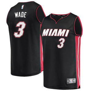 Dwyane Wade Miami Heat Branded Youth Fast Break Road Jersey Black - Icon Edition 2018/2019