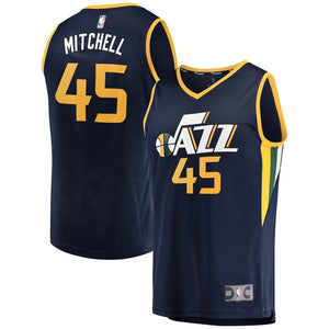 Donovan Mitchell Utah Jazz Branded Youth Fast Break Jersey Navy - Icon Edition 2018/2019