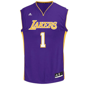D'Angelo Russell Los Angeles Lakers Adidas Road Replica Jersey - Purple