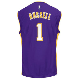 D'Angelo Russell Los Angeles Lakers Adidas Road Replica Jersey - Purple