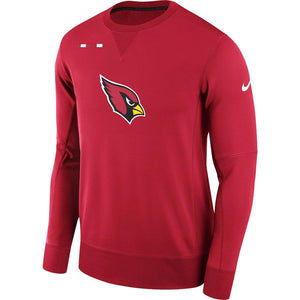 Men's Arizona Cardinals Nike Cardinal Sideline Team Logo Performance Sweatshirt