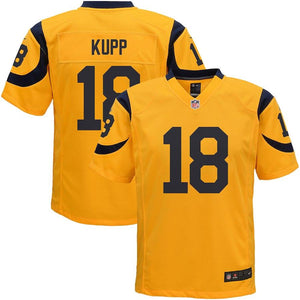 COOPER KUPP LOS ANGELES RAMS SUPER BOWL YOUTH COLOR RUSH PLAYER GAME JERSEY – GOLD 2018/2019